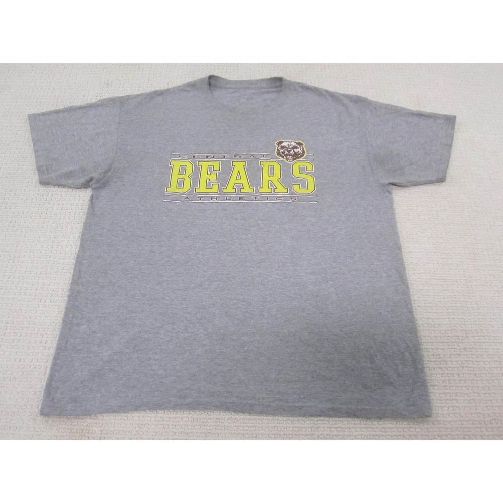 Central Bears‎ Athletics Shirt Mens Large Gray Graphic Tee Short Sleeve Crewneck